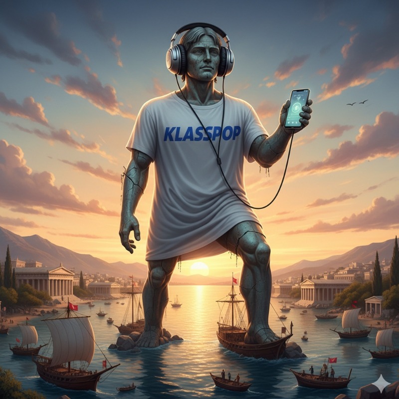 Un moderno Colosso di Rodi, una scherzosa reiterpretazione per gli amici di Klasspop.it