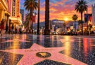 Tramonto sulla Walk of Fame di Hollywood - immagine rappresentativa